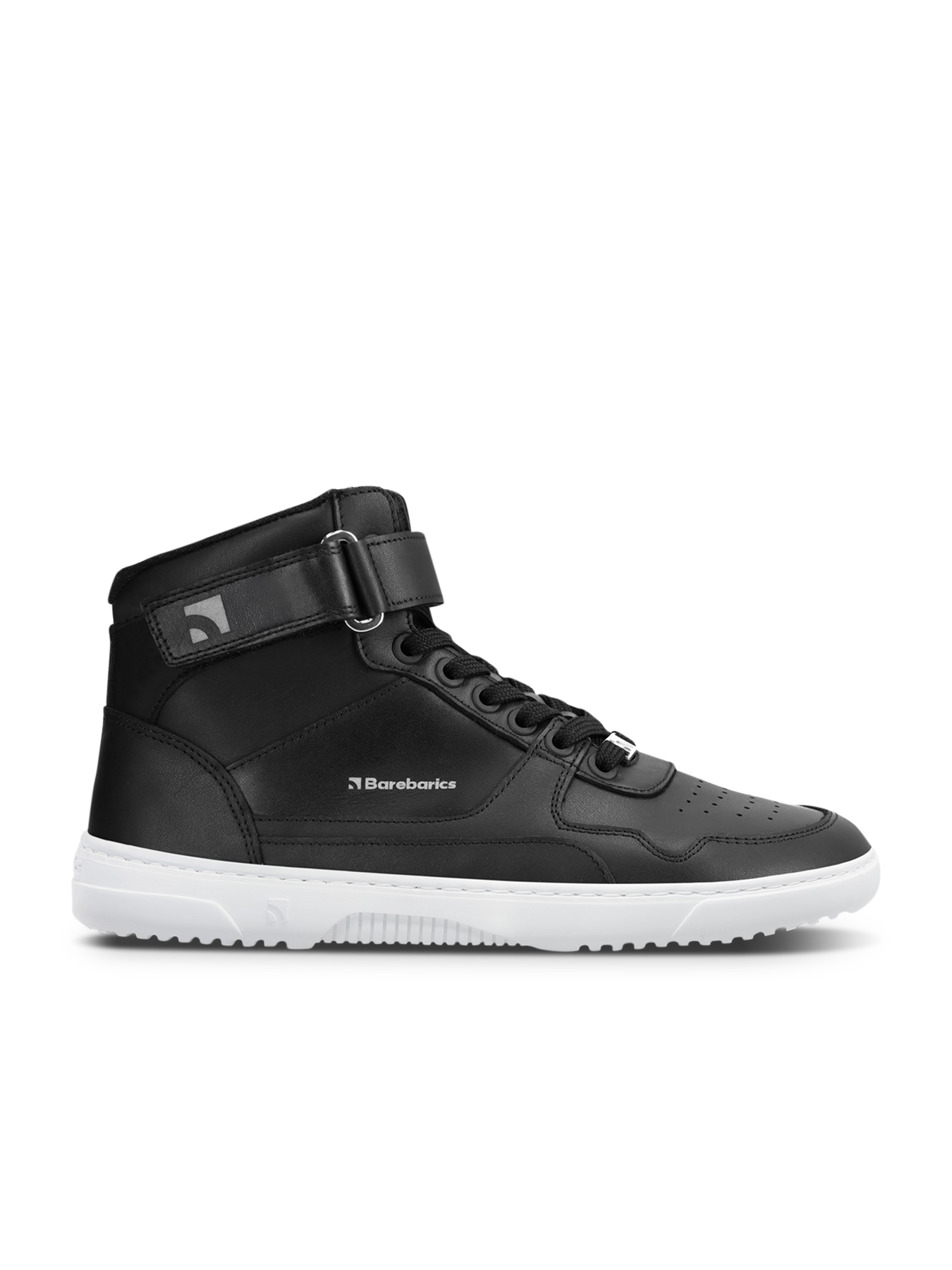 Barefoot tenisky Barebarics Zing - High Top - Black & White - Leather