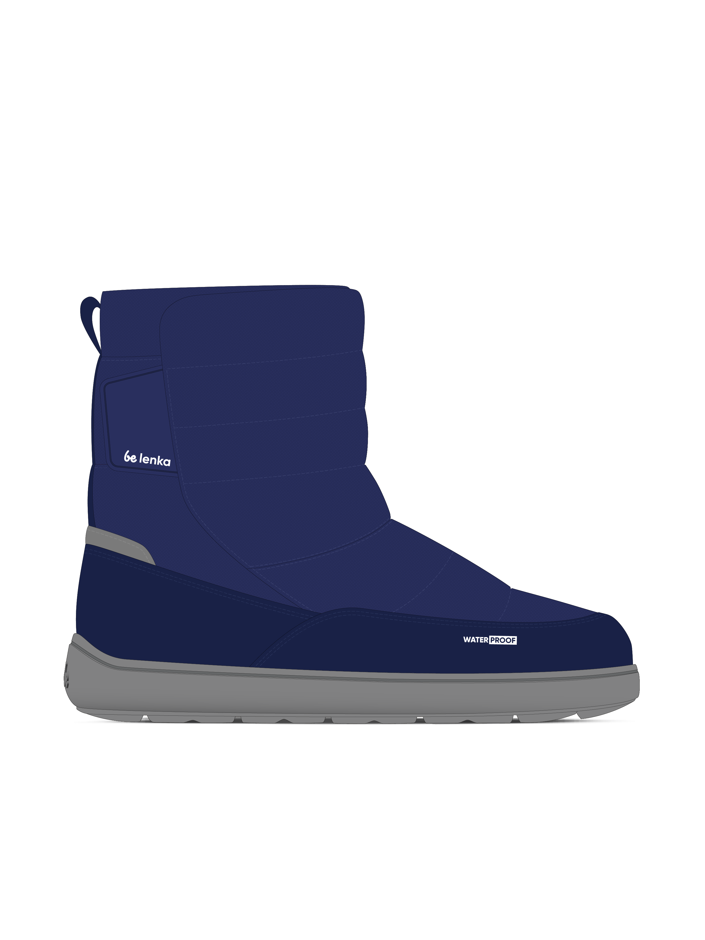 Dětské barefoot sněhule Be Lenka Ailo Kids - Dark Blue